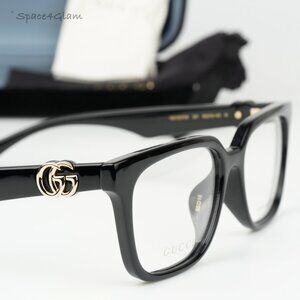 BRAND NEW Gucci GG1537OK 001 Black Demo Square Women Eyeglasses GG 1537OK